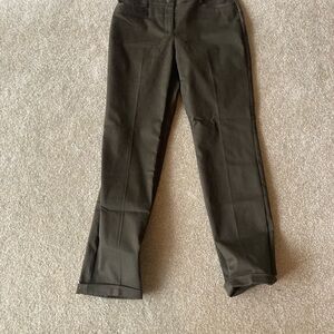 Express Straight Mid Rise Stretch Pants